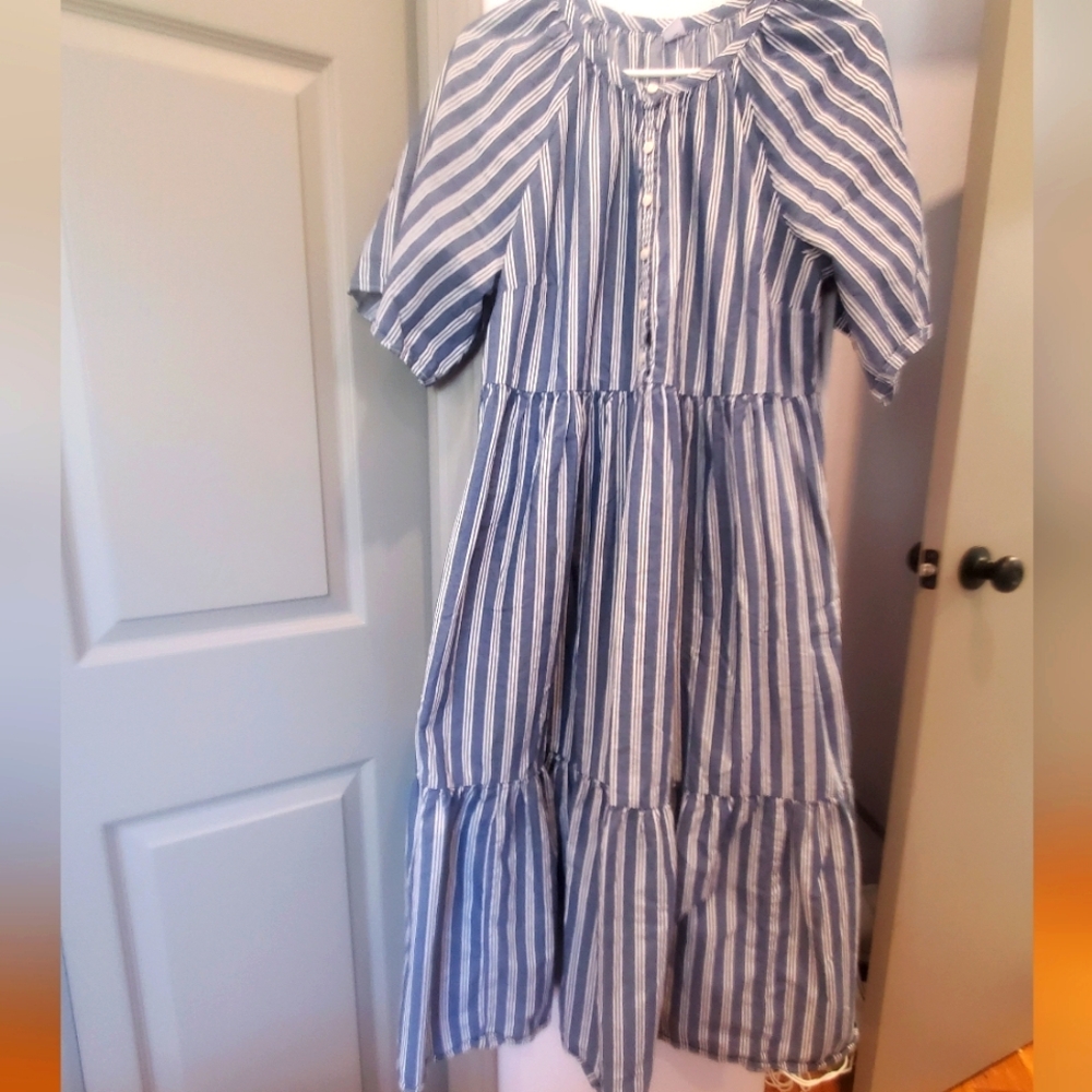 Old navy striped midi dress size L